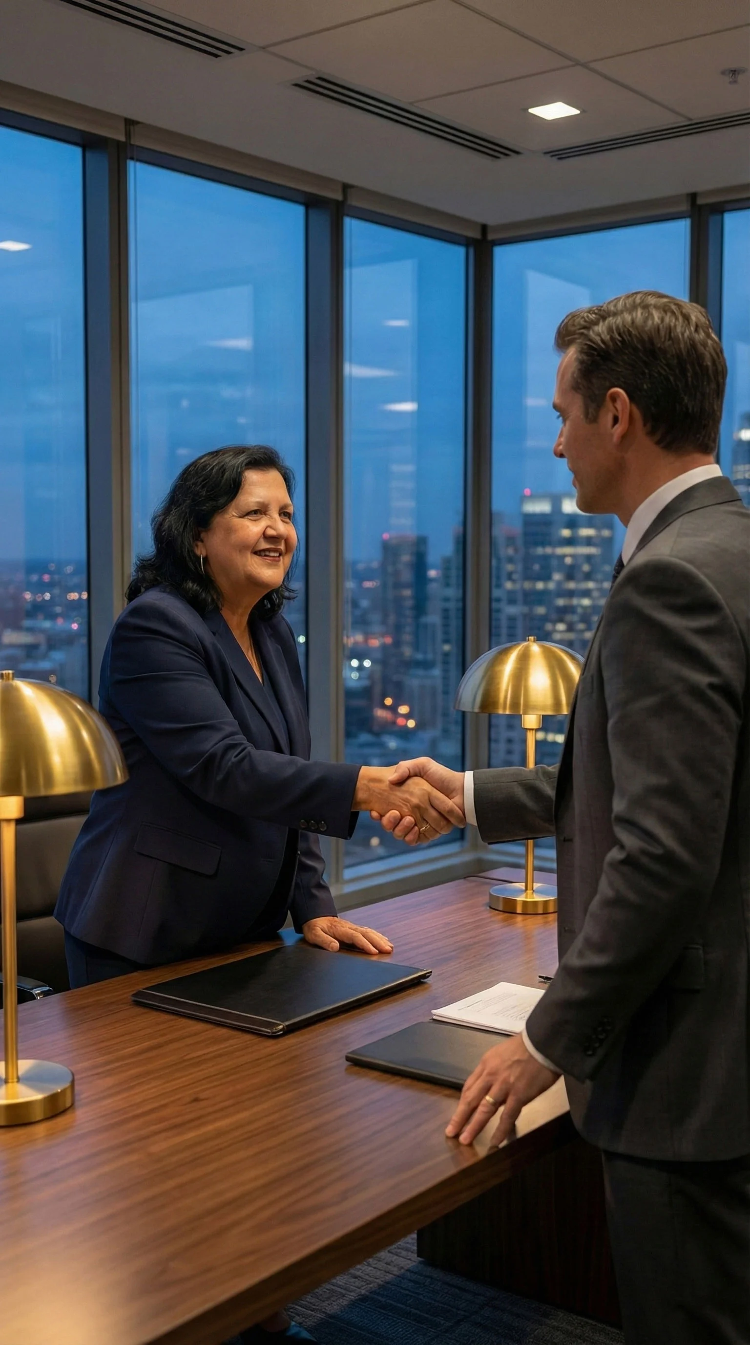 Equipe de consultoria em reunião